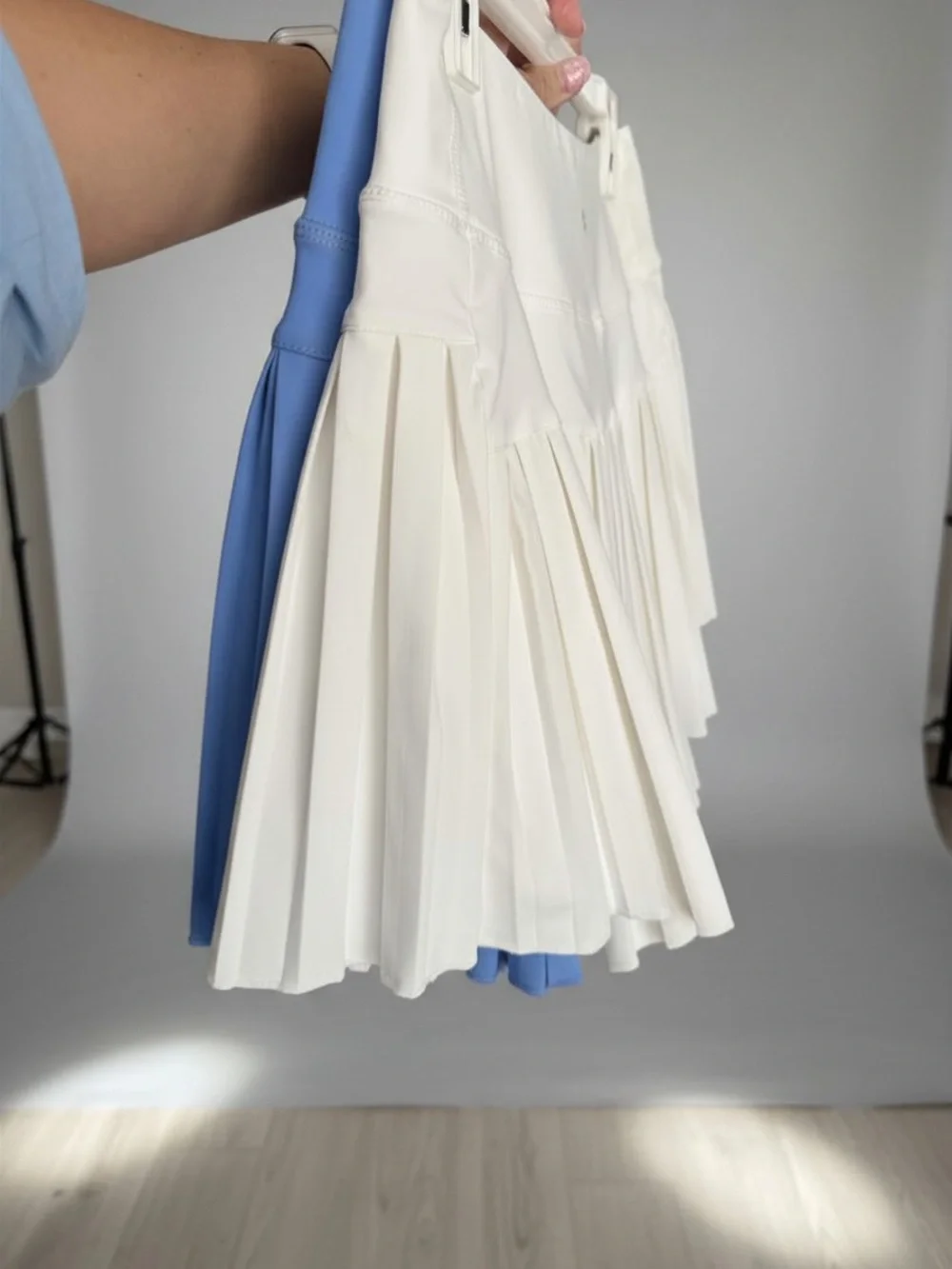 Simply Southern Pleated‎ Tennis Skort Lot Set Blue White Women Size Large